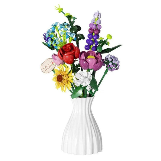  MOC MOC Bouquet Building Blocks Romantic Rose Sunflower Decoration Building Bricks MOC -  ToylandEU™