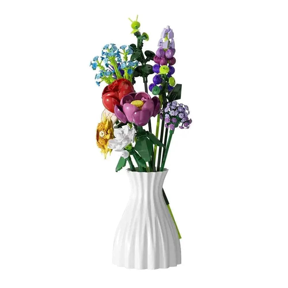  MOC MOC Bouquet Building Blocks Romantic Rose Sunflower Decoration Building Bricks MOC -  ToylandEU™