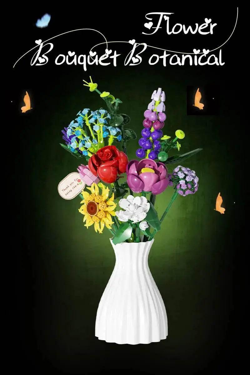  MOC MOC Bouquet Building Blocks Romantic Rose Sunflower Decoration Building Bricks MOC -  ToylandEU™