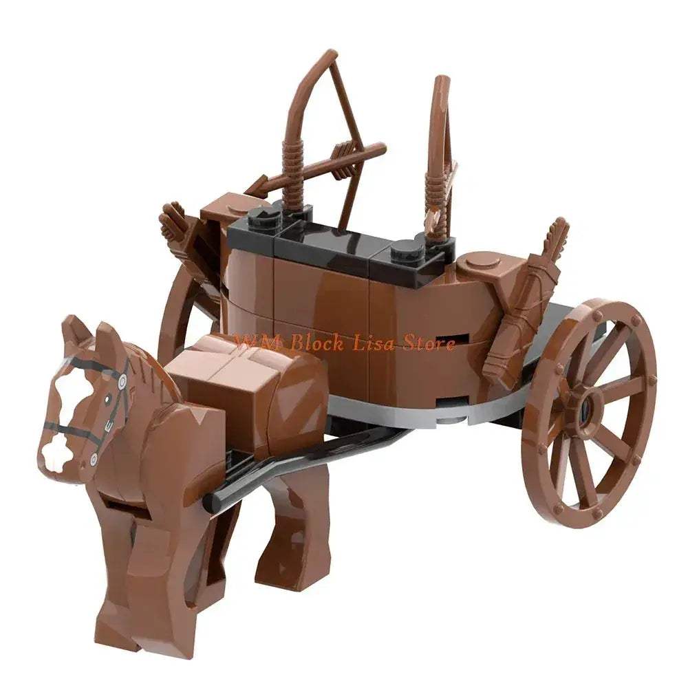 MOC Building Blocks Horse Carriage Set For Friends Fans - ToylandEU