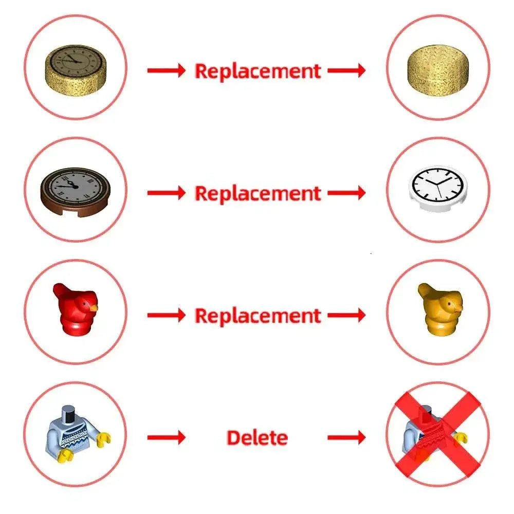 MOC Christmas Street Clock Building Blocks Winter Village Gift Building Bricks MOC - ToylandEU