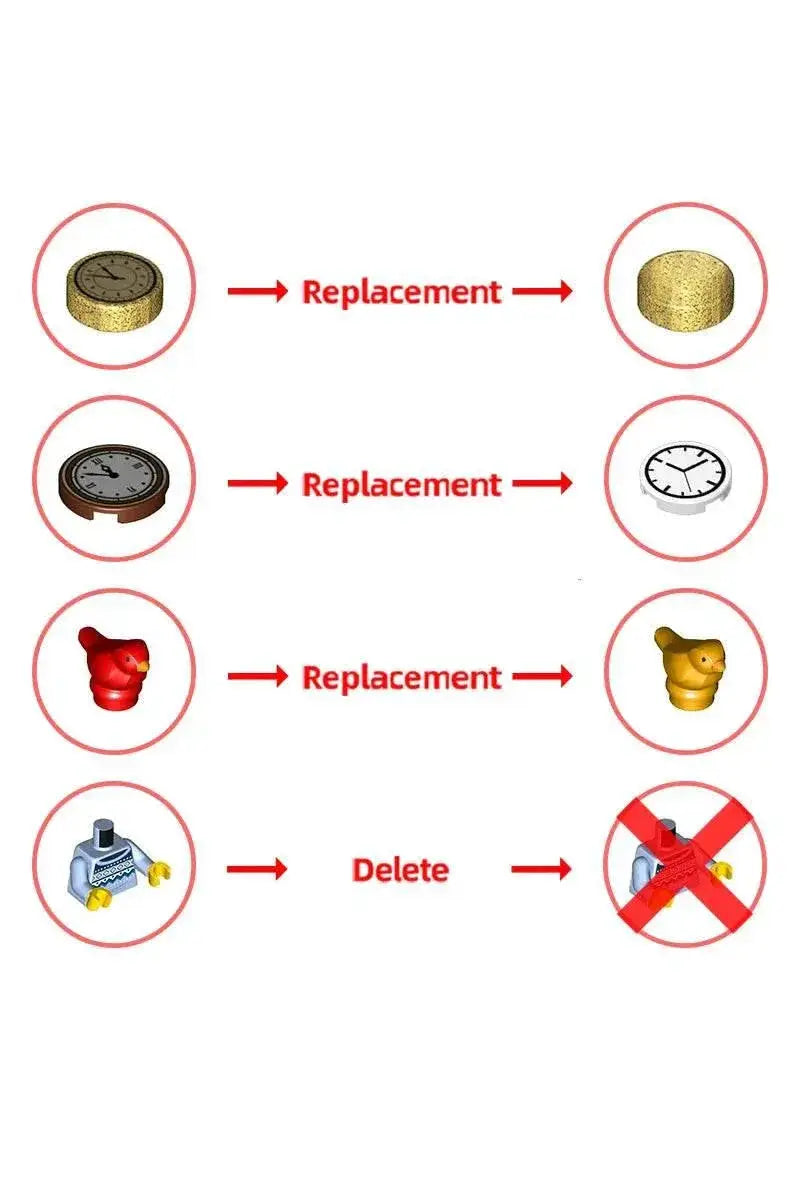 MOC Christmas Street Clock Building Blocks Winter Village Gift Building Bricks MOC - ToylandEU