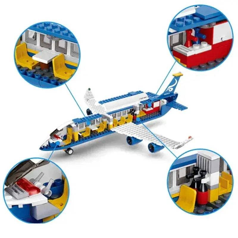 MOC MOC City Airport Building Blocks Kit Compatible With Lego - ToylandEU