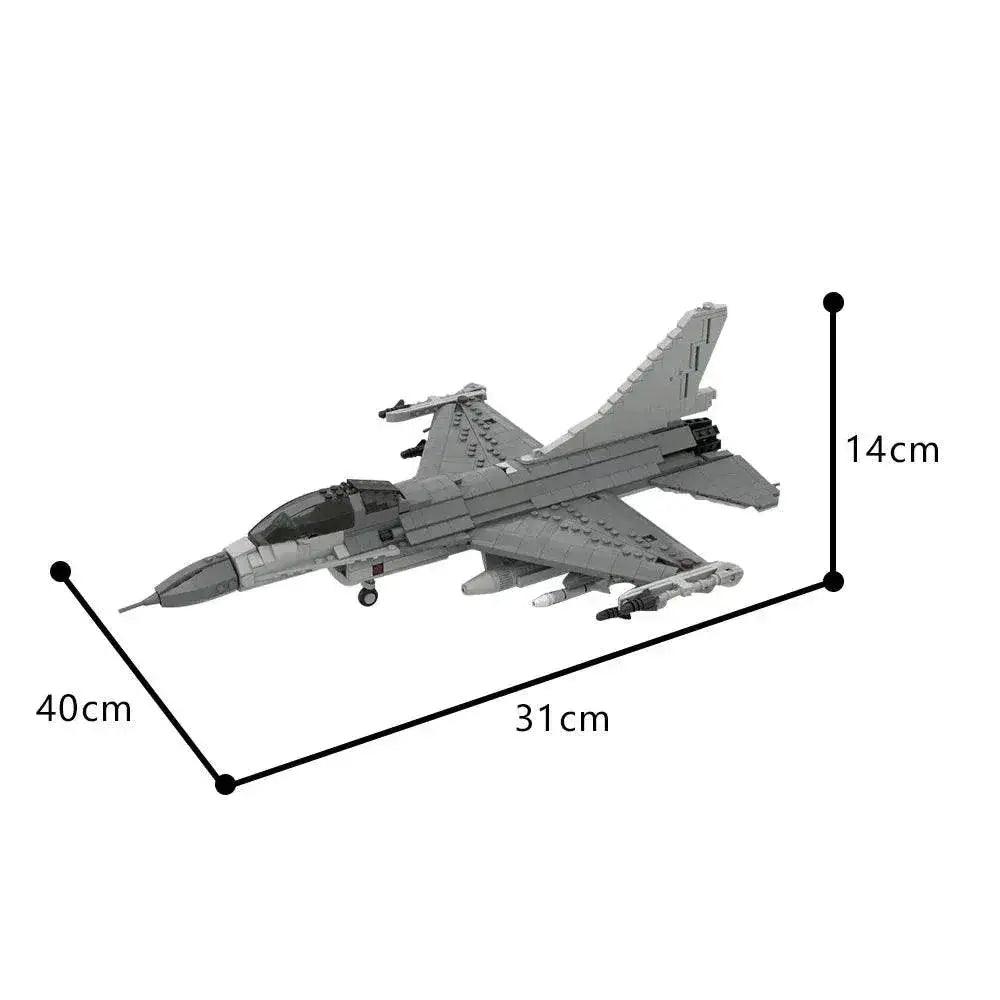  MOC MOC F-16 Fighting Falcon 1:35 Scale Model Building Blocks Building Bricks MOC -  ToylandEU™