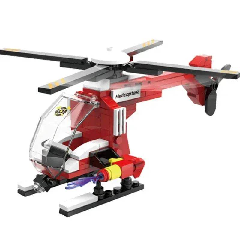 MOC MOC Firefighter Helicopter Building Blocks Kit Lego Compatible - ToylandEU