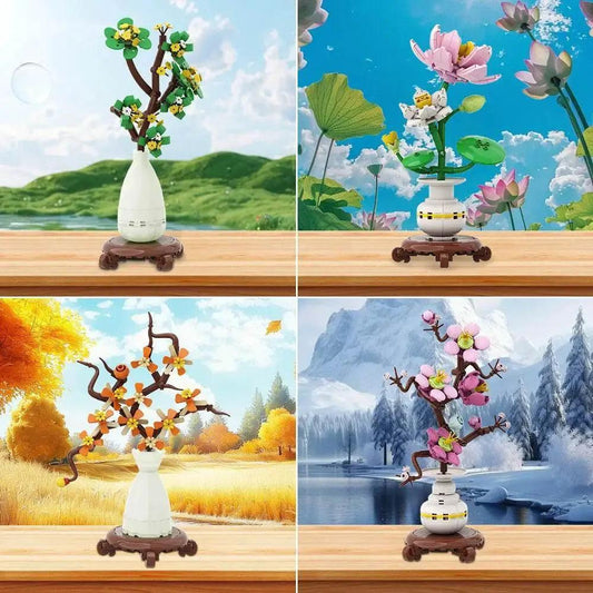  MOC MOC Four Seasons Bonsai Building Blocks Building Bricks MOC Gift Set -  ToylandEU™