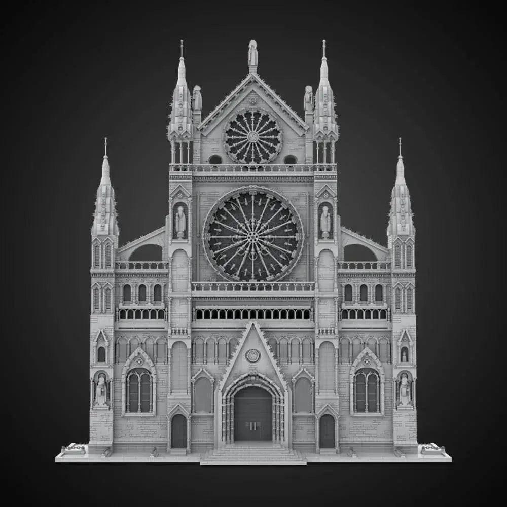  MOC MOC France Gothic Cathedral Model Building Blocks Gift Building Bricks MOC -  ToylandEU™