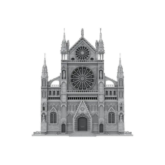  MOC MOC France Gothic Cathedral Model Building Blocks Gift Building Bricks MOC -  ToylandEU™