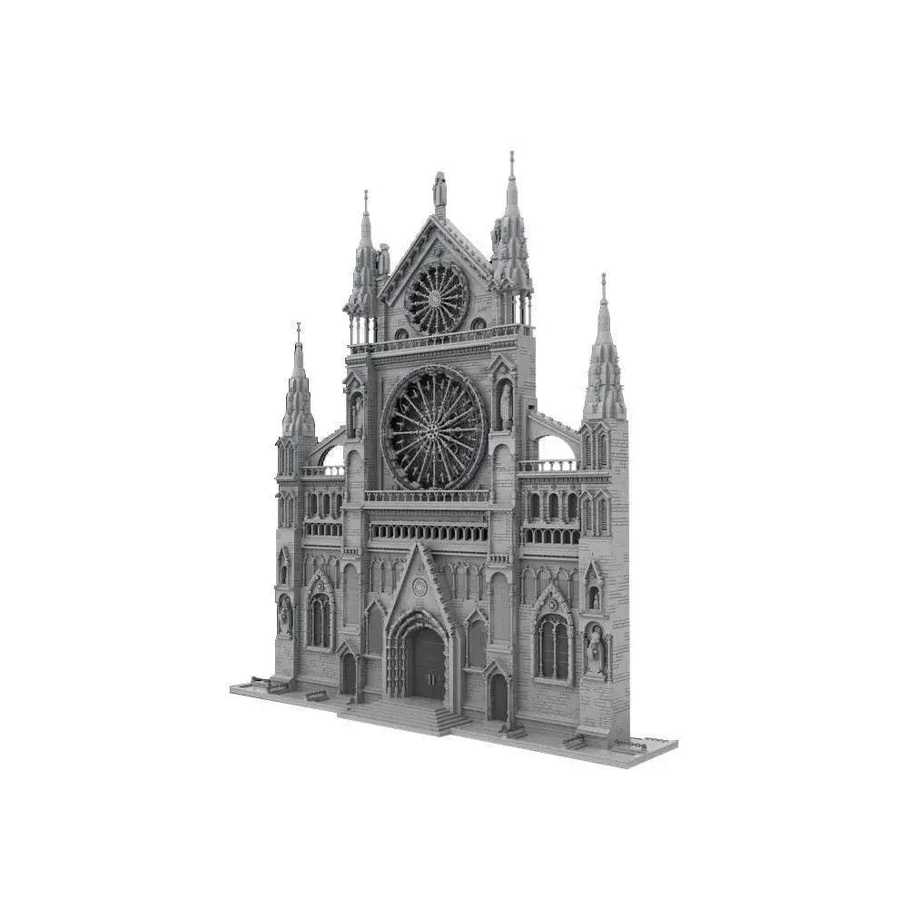  MOC MOC France Gothic Cathedral Model Building Blocks Gift Building Bricks MOC -  ToylandEU™