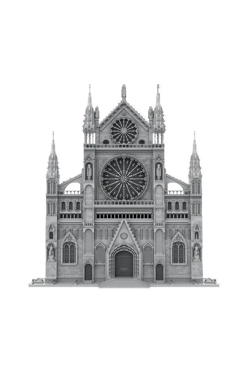  MOC MOC France Gothic Cathedral Model Building Blocks Gift Building Bricks MOC -  ToylandEU™