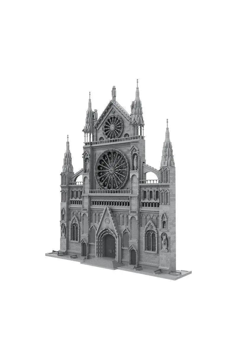  MOC MOC France Gothic Cathedral Model Building Blocks Gift Building Bricks MOC -  ToylandEU™