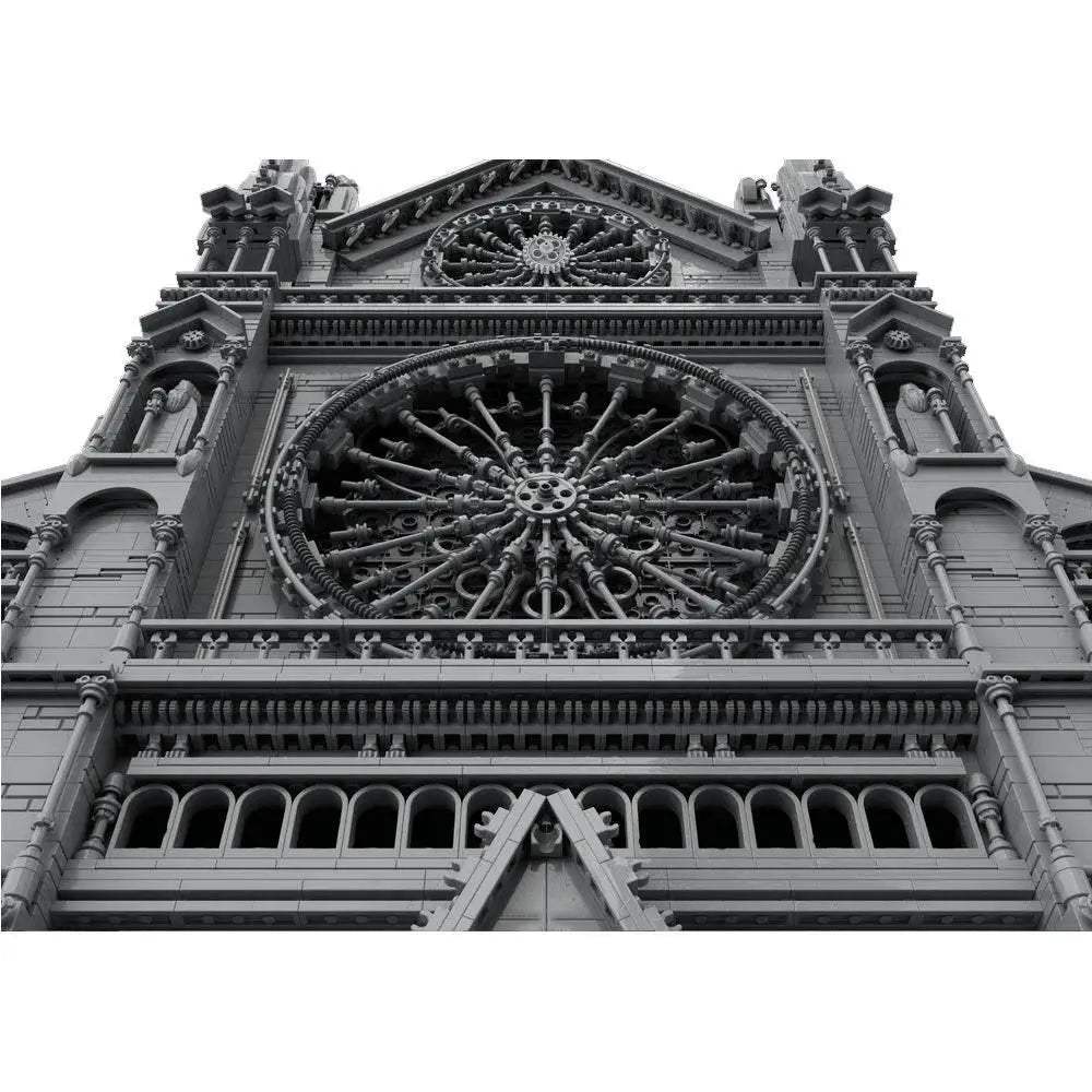 MOC France Gothic Cathedral Model Building Blocks Gift Building Bricks MOC - ToylandEU