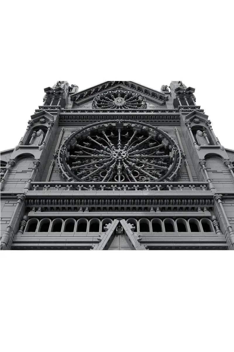MOC France Gothic Cathedral Model Building Blocks Gift Building Bricks MOC - ToylandEU