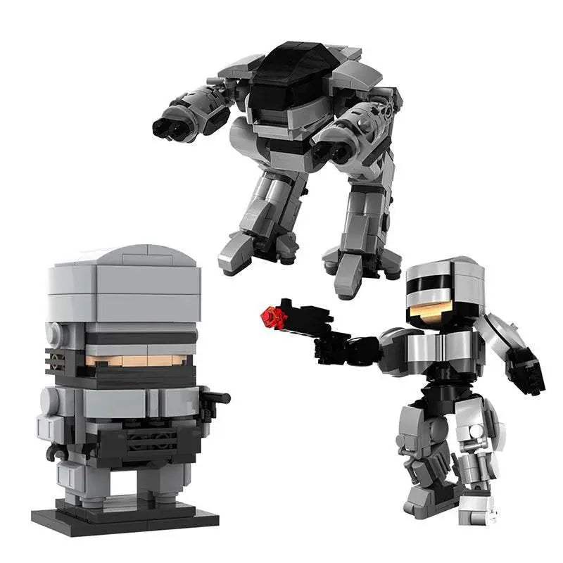 MOC Gobricks Military Armed Robot ED-209 City Mechanical War Polices Figures Future Building Blocks Movie RoboCoped Toys Kids Gfit Building Bricks MOC - ToylandEU