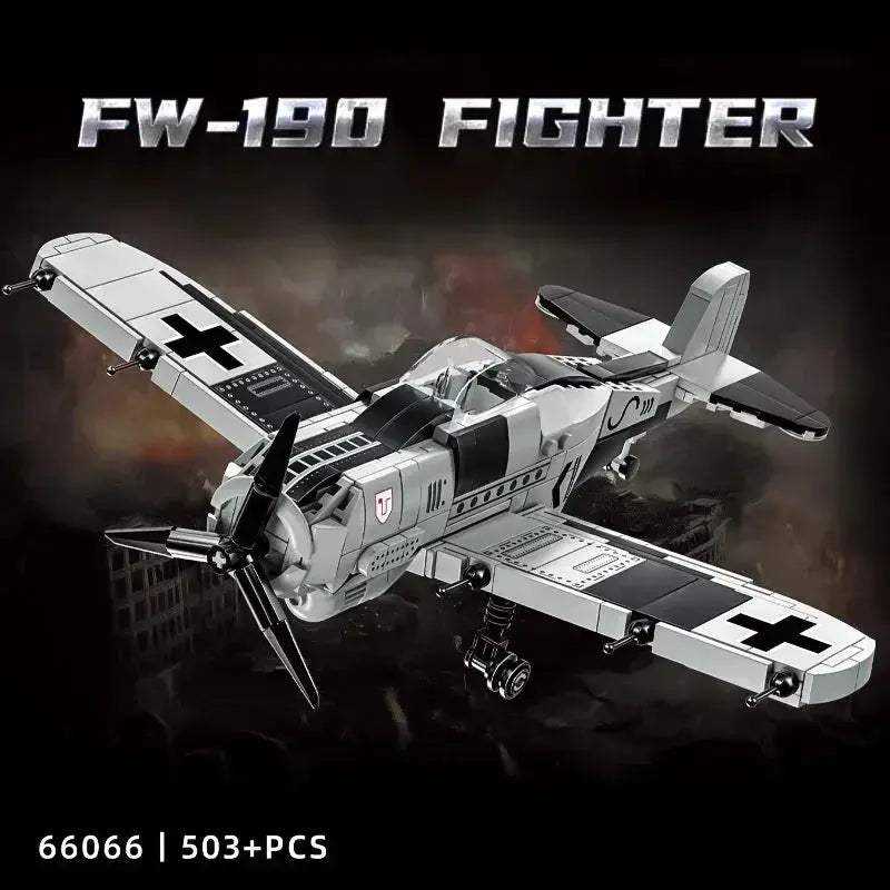 MOC MOC LEGO Compatible Fw 190 Aircraft Building Blocks Kit - ToylandEU