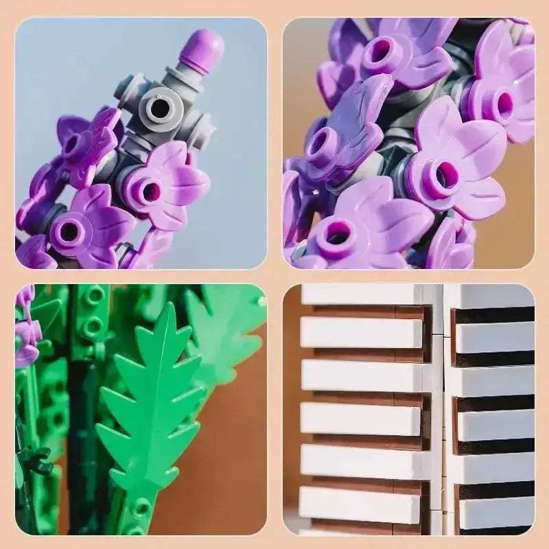 MOC MOC Lavender Flower Building Blocks Set Lego Compatible 1204 Pieces - ToylandEU