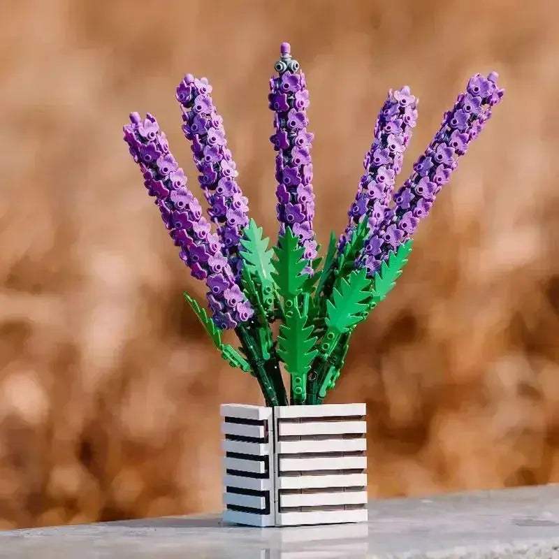 MOC MOC Lavender Flower Building Blocks Set Lego Compatible 1204 Pieces - ToylandEU