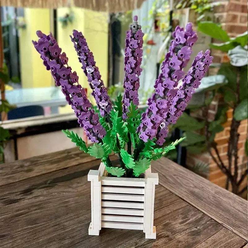 MOC MOC Lavender Flower Building Blocks Set Lego Compatible 1204 Pieces - ToylandEU