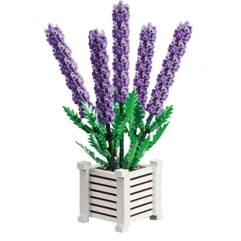 MOC MOC Lavender Flower Building Blocks Set Lego Compatible 1204 Pieces - ToylandEU