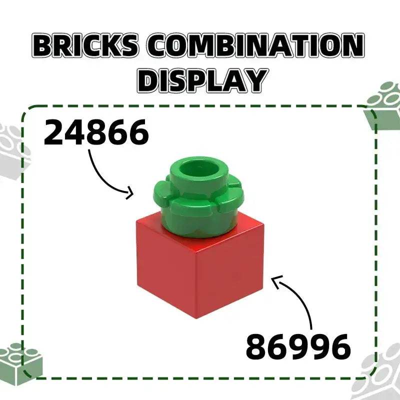 MOC MOC Lego Compatible 1x1 Five Petal Flower Garden Building Blocks - ToylandEU