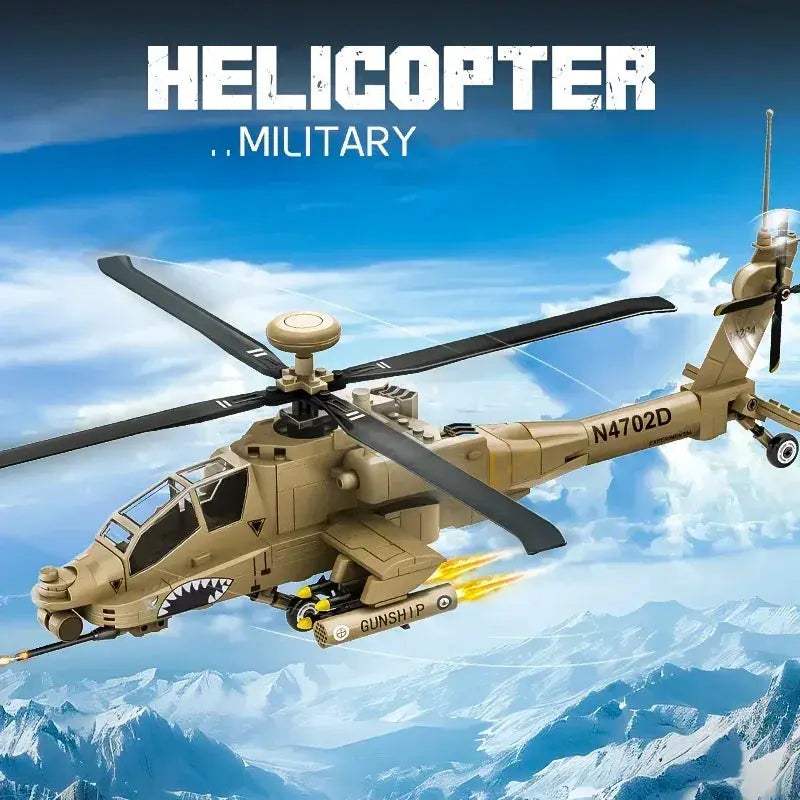 MOC MOC Lego Compatible Apache Helicopter Building Blocks Educational Toy - ToylandEU