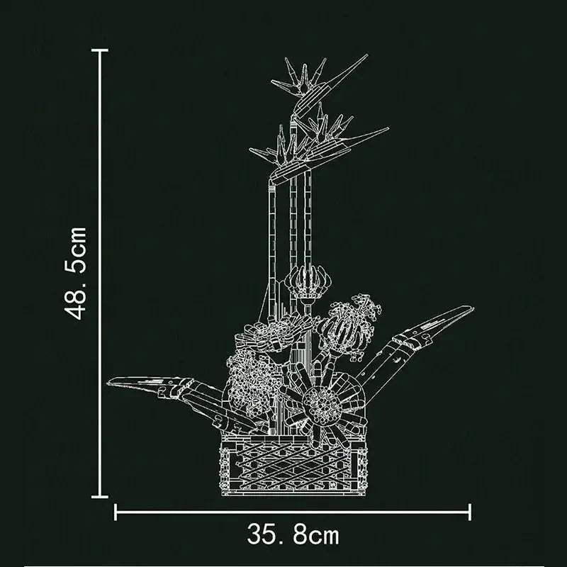 MOC MOC Lego Compatible Building Blocks Flower Set For Kids - ToylandEU