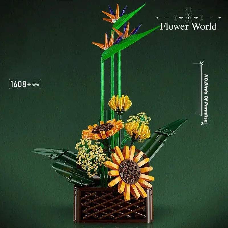 MOC MOC Lego Compatible Building Blocks Flower Set For Kids - ToylandEU
