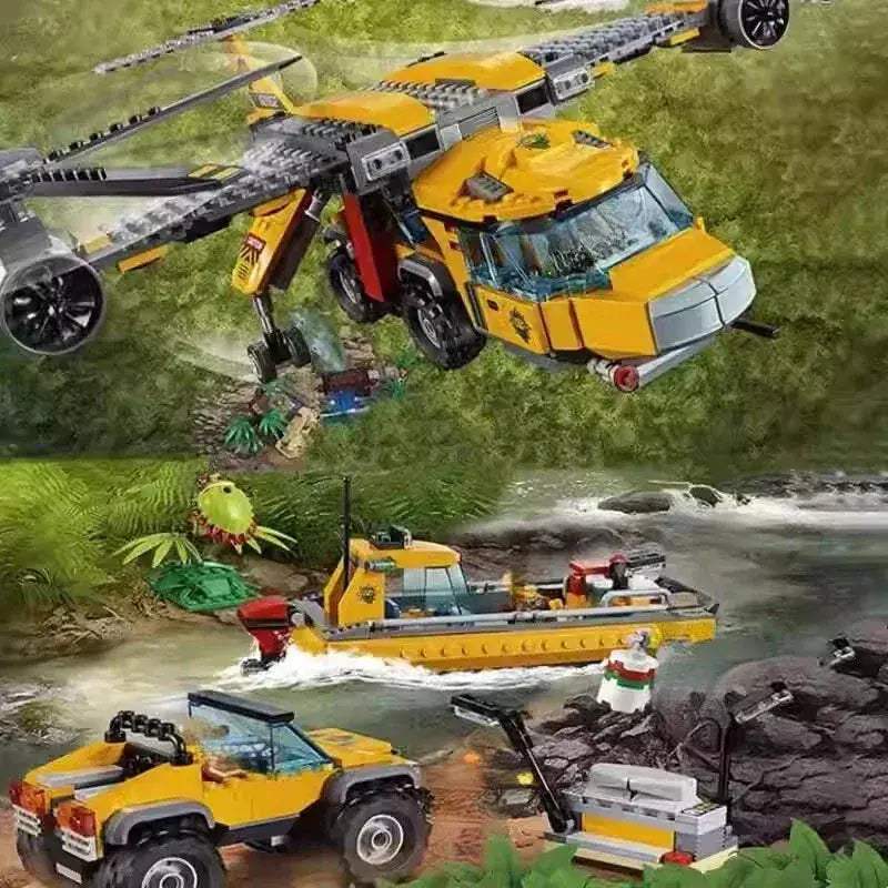 MOC MOC Lego Compatible Building Blocks For City Jungle Helicopter Play - ToylandEU