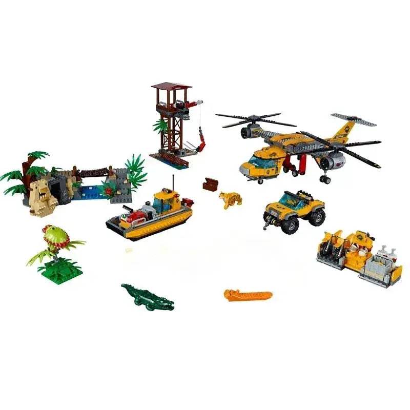 MOC MOC Lego Compatible Building Blocks For City Jungle Helicopter Play - ToylandEU
