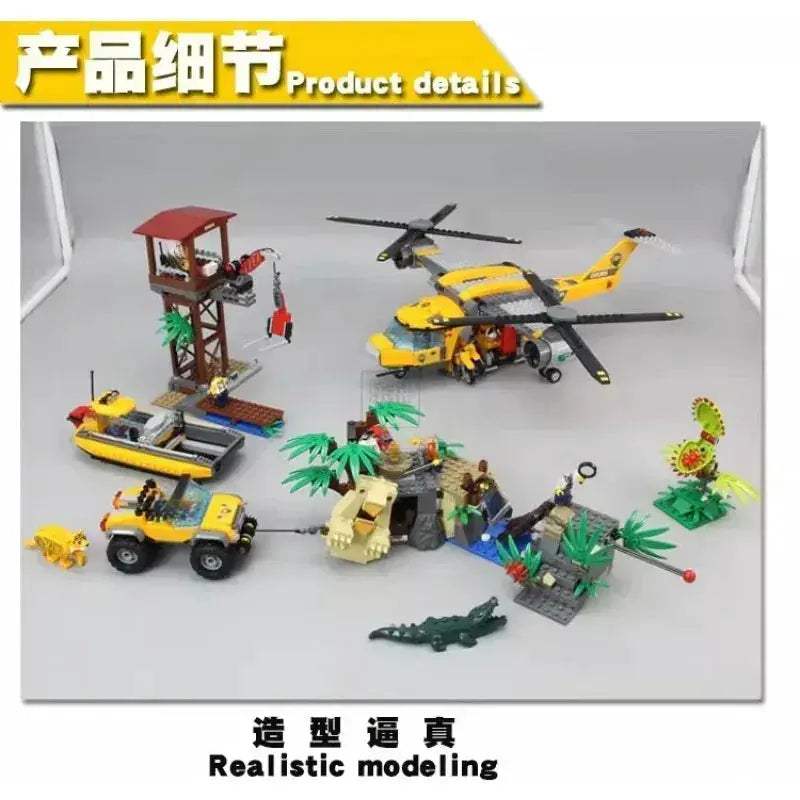 MOC MOC Lego Compatible Building Blocks For City Jungle Helicopter Play - ToylandEU