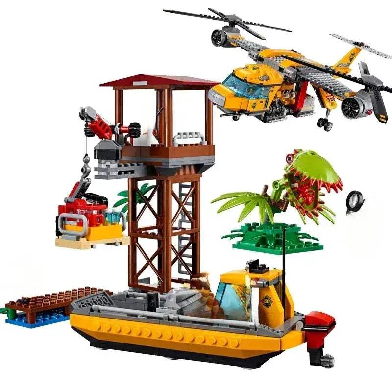 MOC MOC Lego Compatible Building Blocks For City Jungle Helicopter Play - ToylandEU