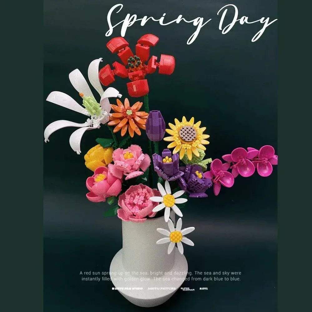 MOC MOC Lego Compatible Building Blocks Potted Plant Bouquet Set Gift - ToylandEU