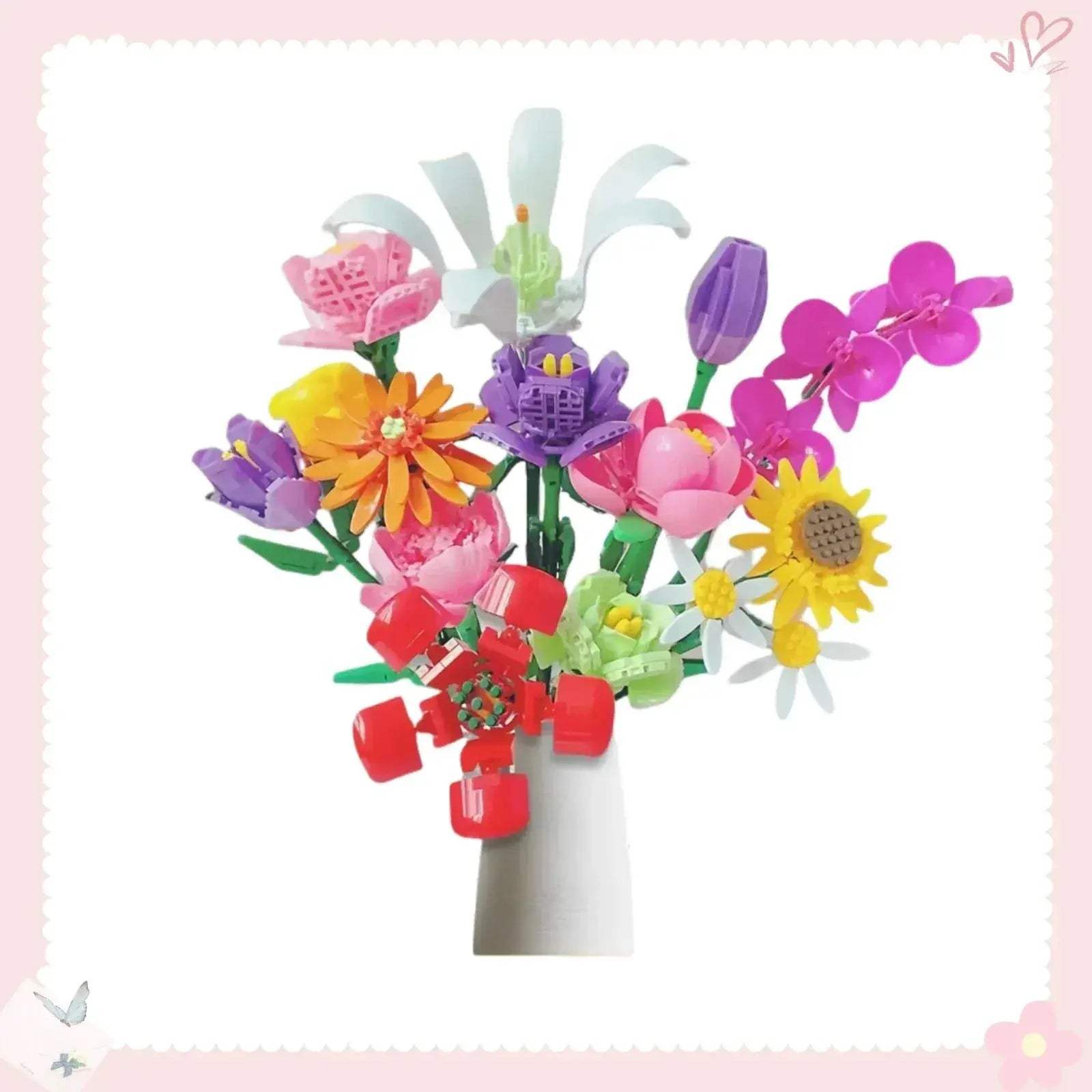 MOC MOC Lego Compatible Building Blocks Potted Plant Bouquet Set Gift - ToylandEU
