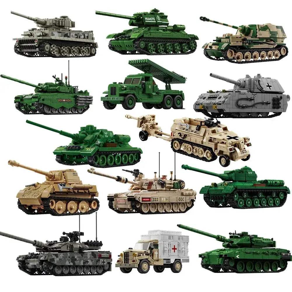 MOC MOC Lego Compatible Military Tank Building Blocks Set For Kids - ToylandEU