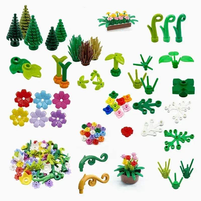 MOC MOC Lego Compatible Tree Plant Building Blocks Garden Set - ToylandEU