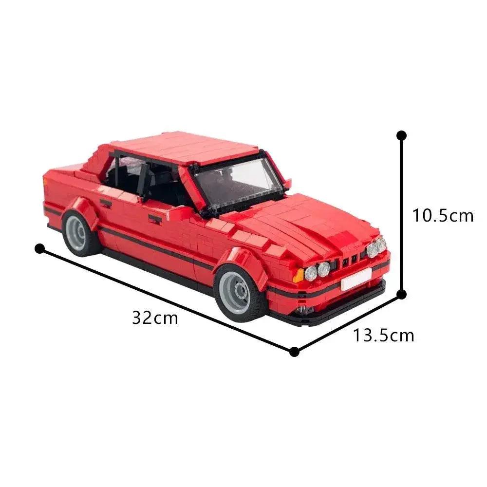  MOC MOC M5 E34 Sports Car Model Building Blocks Red Supercar Building Bricks MOC -  ToylandEU™