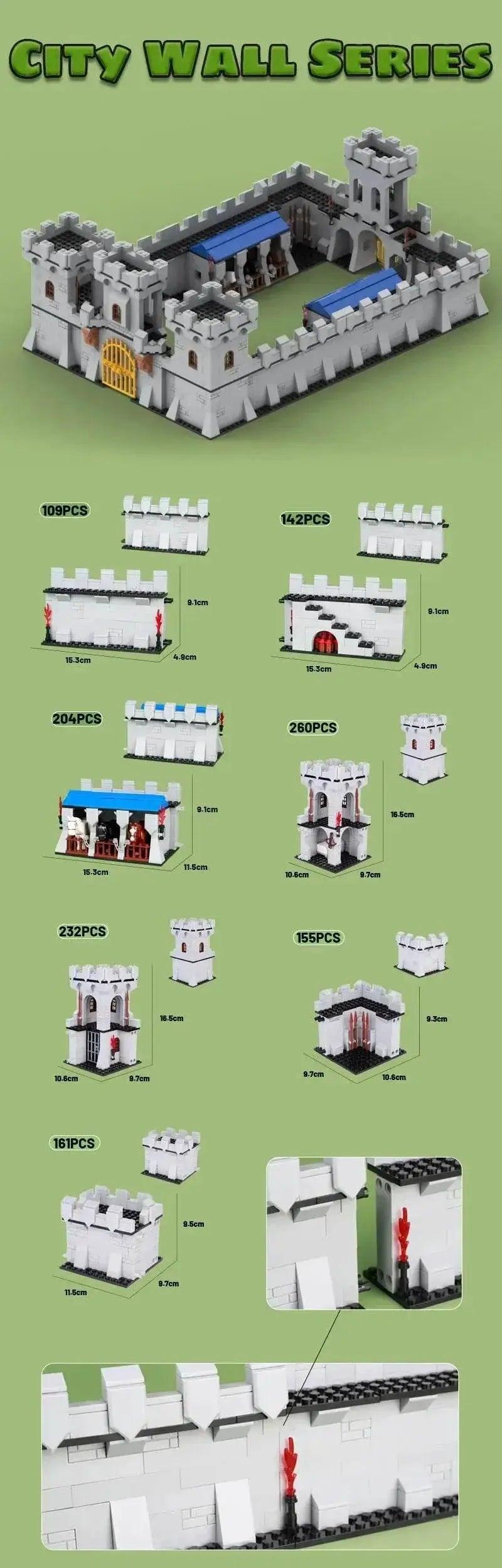  MOC MOC Medieval Castle Burg Building Blocks Set for Boys Gift Building Bricks MOC -  ToylandEU™