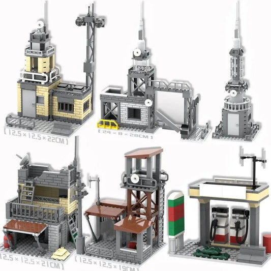  MOC MOC Military Base Building Blocks Kit Gas Station Watchtower Building Bricks MOC -  ToylandEU™