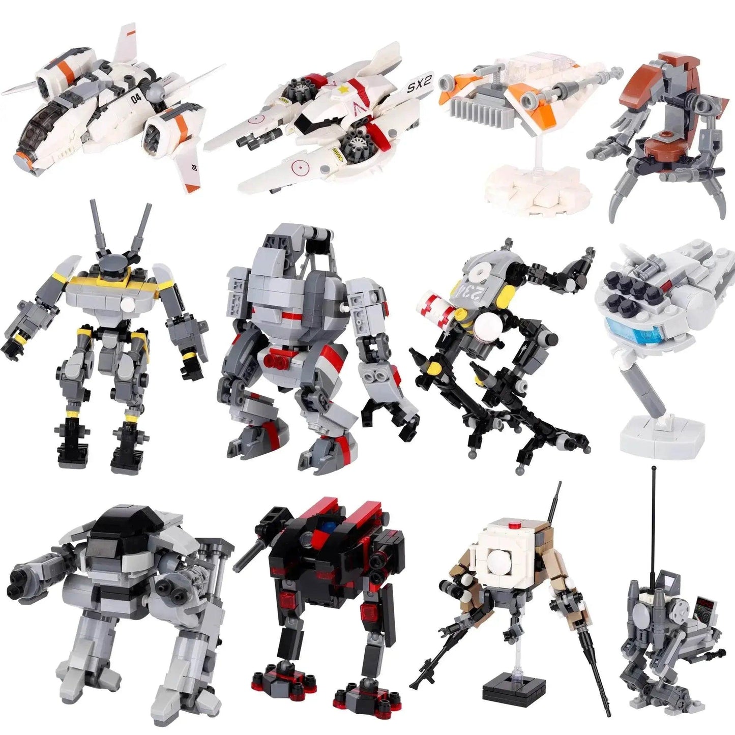  MOC MOC Military Fighter Building Blocks Kit Combat Robots Gift Building Bricks MOC -  ToylandEU™