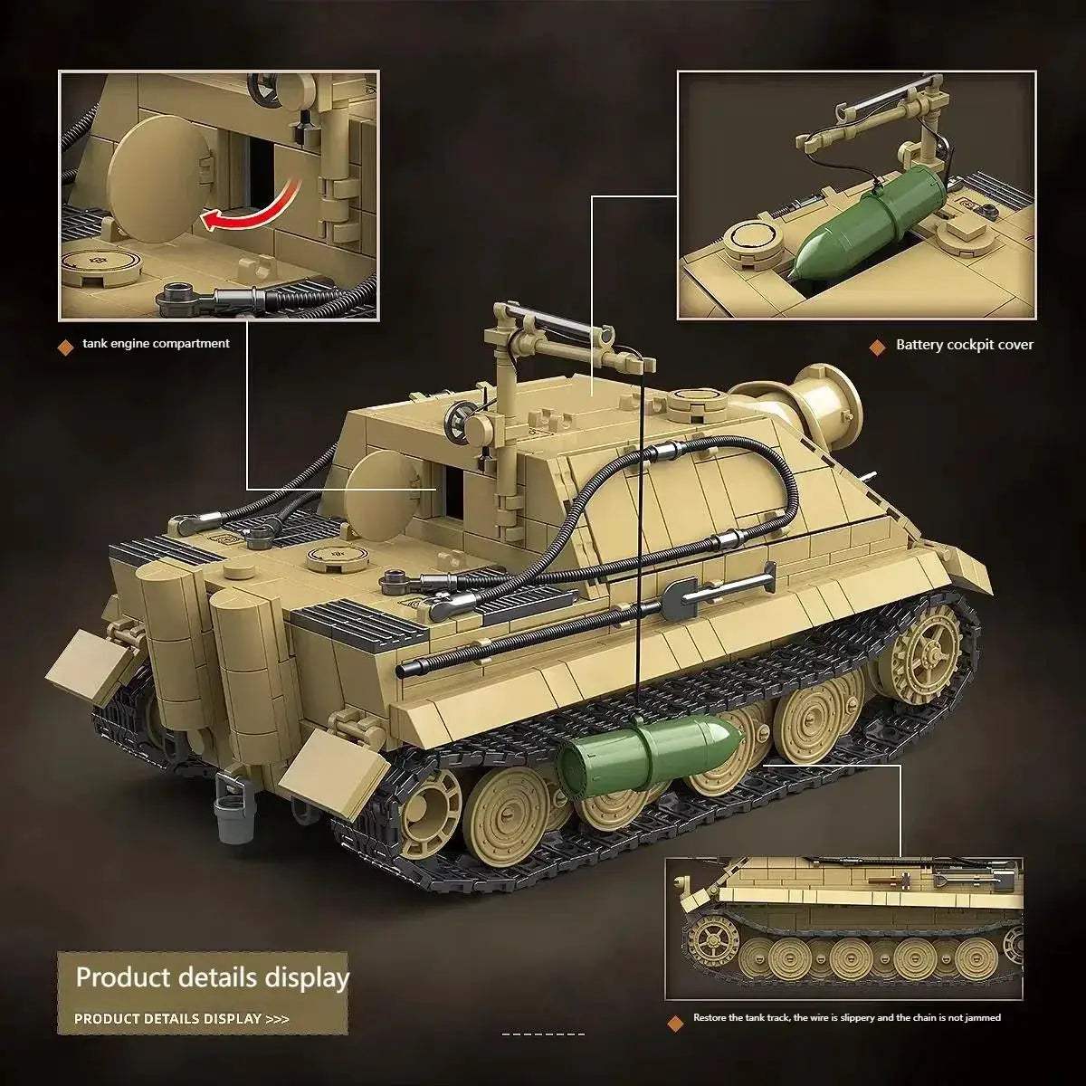 MOC MOC Military Tank Building Blocks Set LEGO Compatible For Kids - ToylandEU