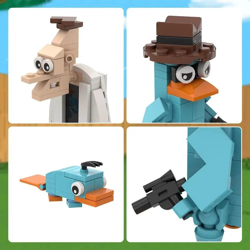 MOC Phineas and Ferb Perry the Platypus Building Blocks Building Bricks MOC - ToylandEU
