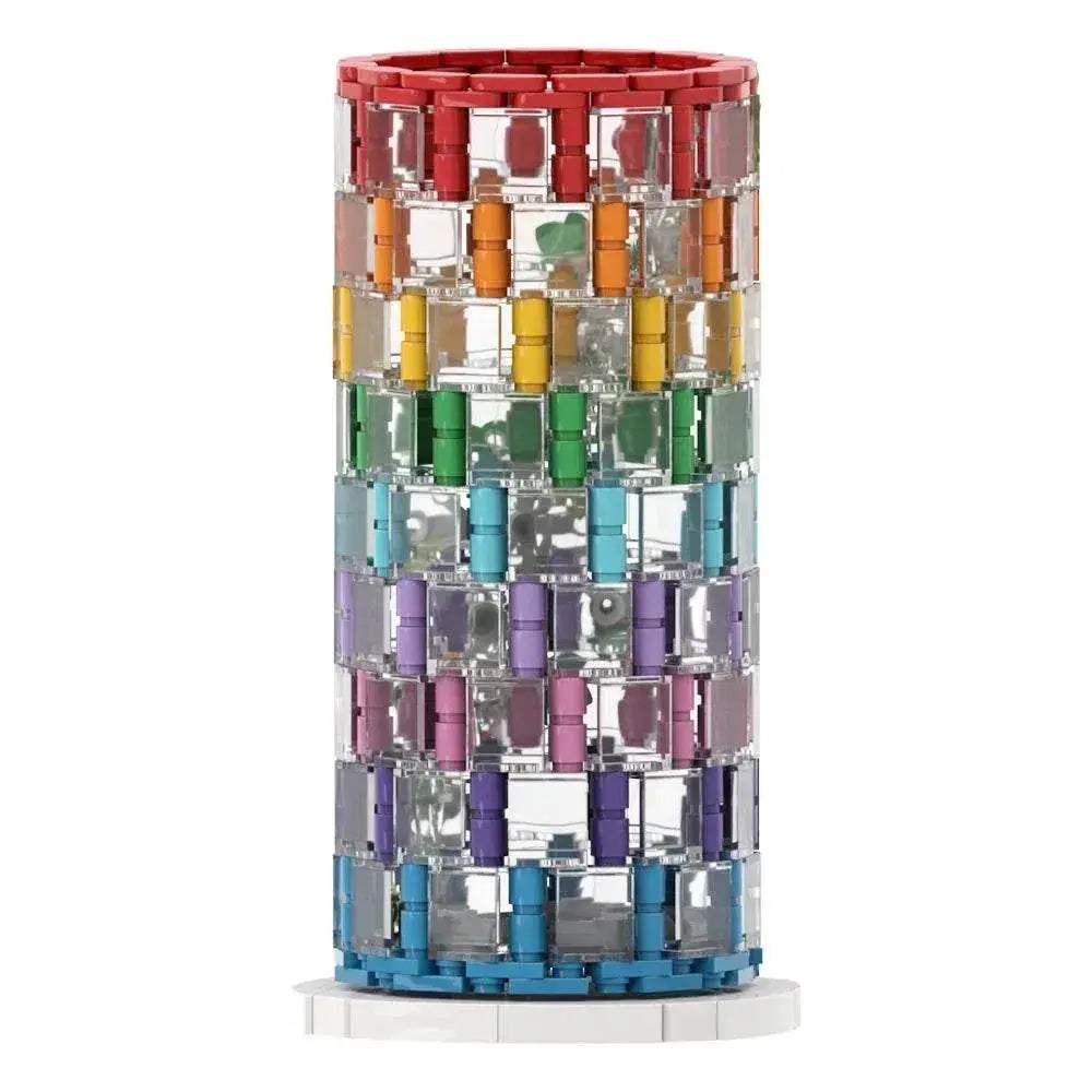 MOC Rainbow Vase Model Building Blocks Flower Vase Gift Building Bricks MOC - ToylandEU
