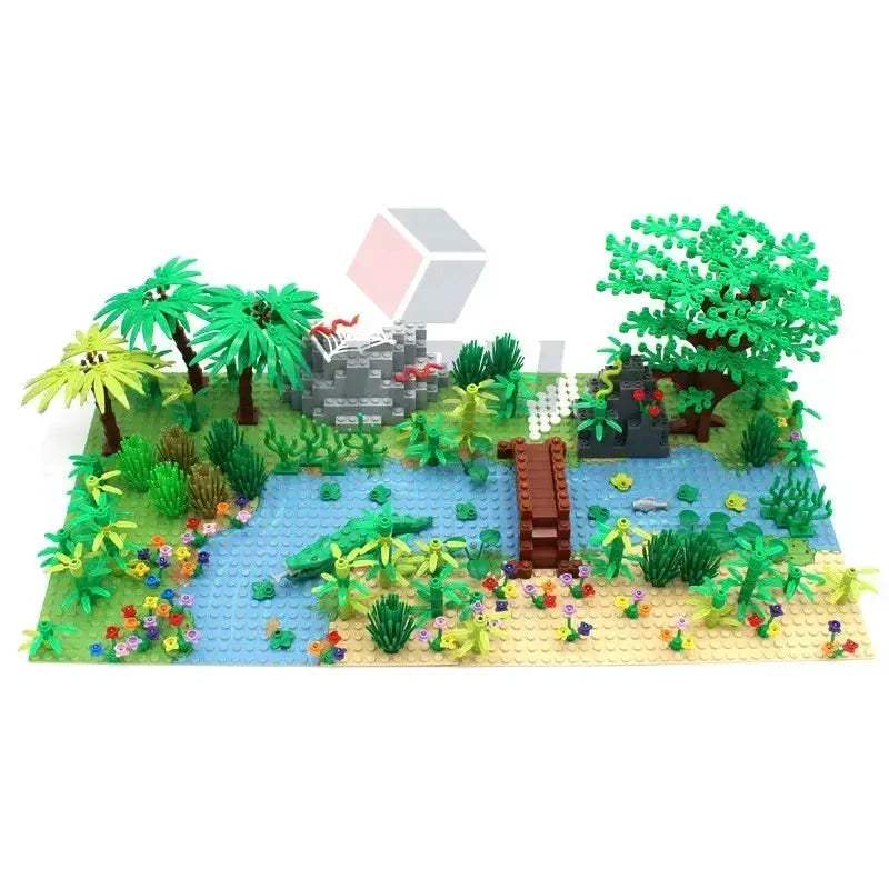 MOC MOC Rainforest Building Blocks Set Compatible With Lego Baseplate - ToylandEU