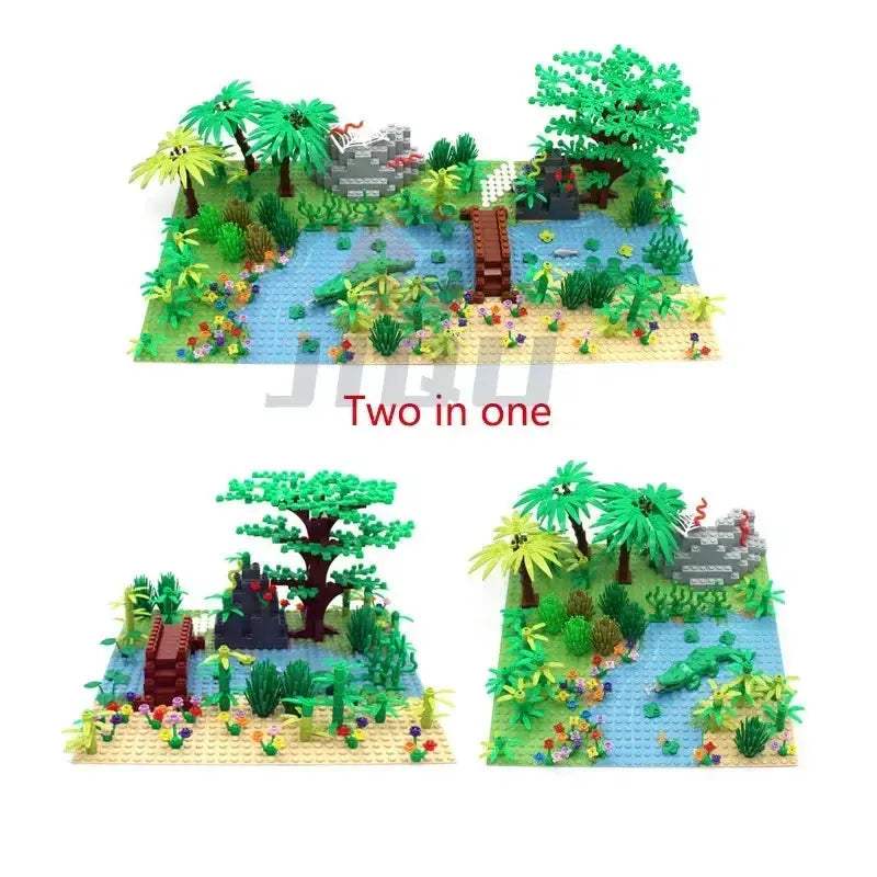 MOC MOC Rainforest Building Blocks Set Compatible With Lego Baseplate - ToylandEU
