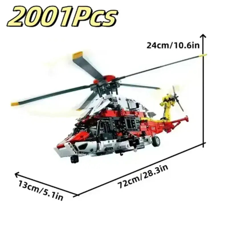 MOC MOC Rescue Helicopter Building Blocks Lego Compatible Gift Set - ToylandEU