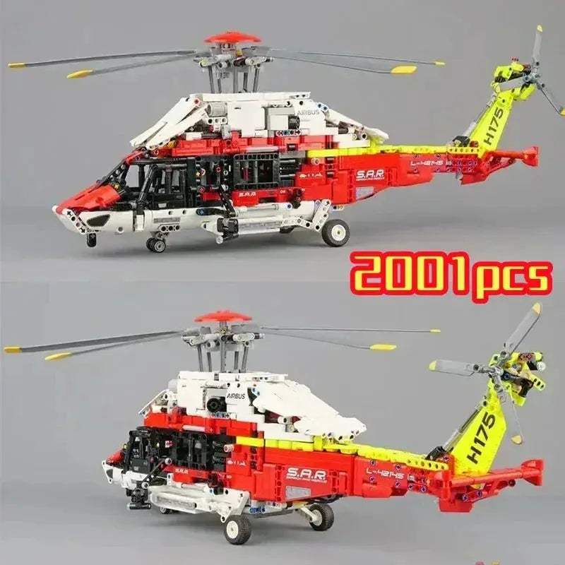 MOC MOC Rescue Helicopter Building Blocks Set Lego Compatible 2001 Pieces - ToylandEU