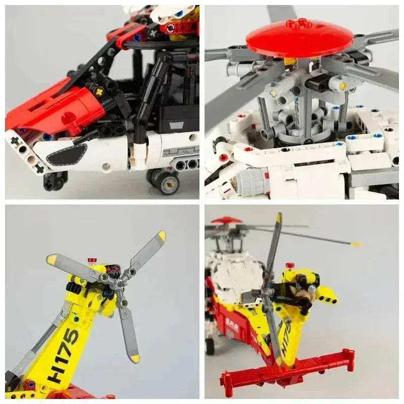 MOC MOC Rescue Helicopter Building Blocks Set Lego Compatible 2001 Pieces - ToylandEU