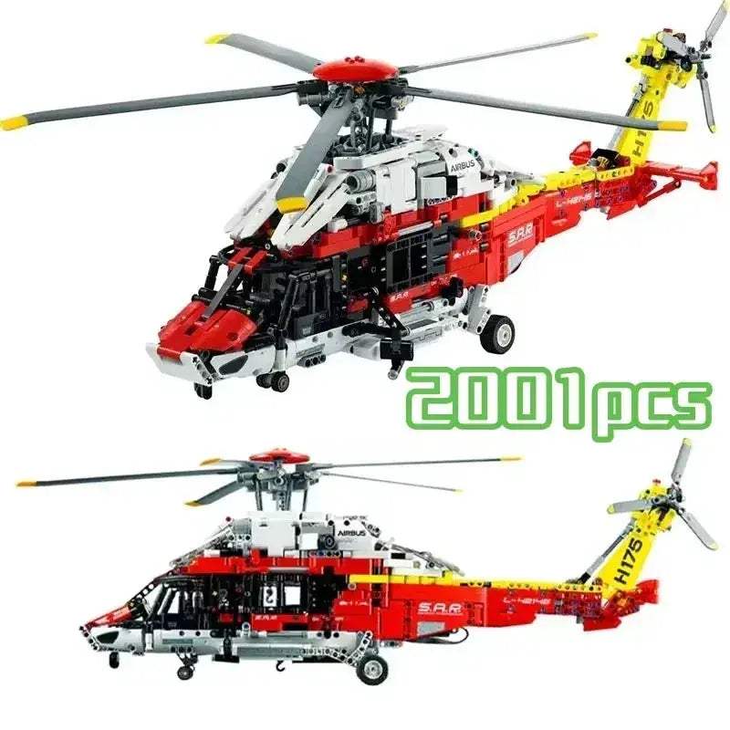 MOC MOC Rescue Helicopter Building Blocks Set Lego Compatible 2001 Pieces - ToylandEU