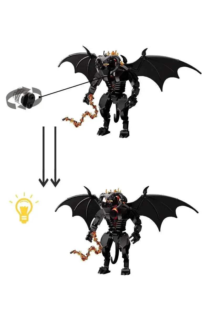 MOC Rings Movie Figure Balrog Model Building Blocks DIY Building Bricks MOC - ToylandEU