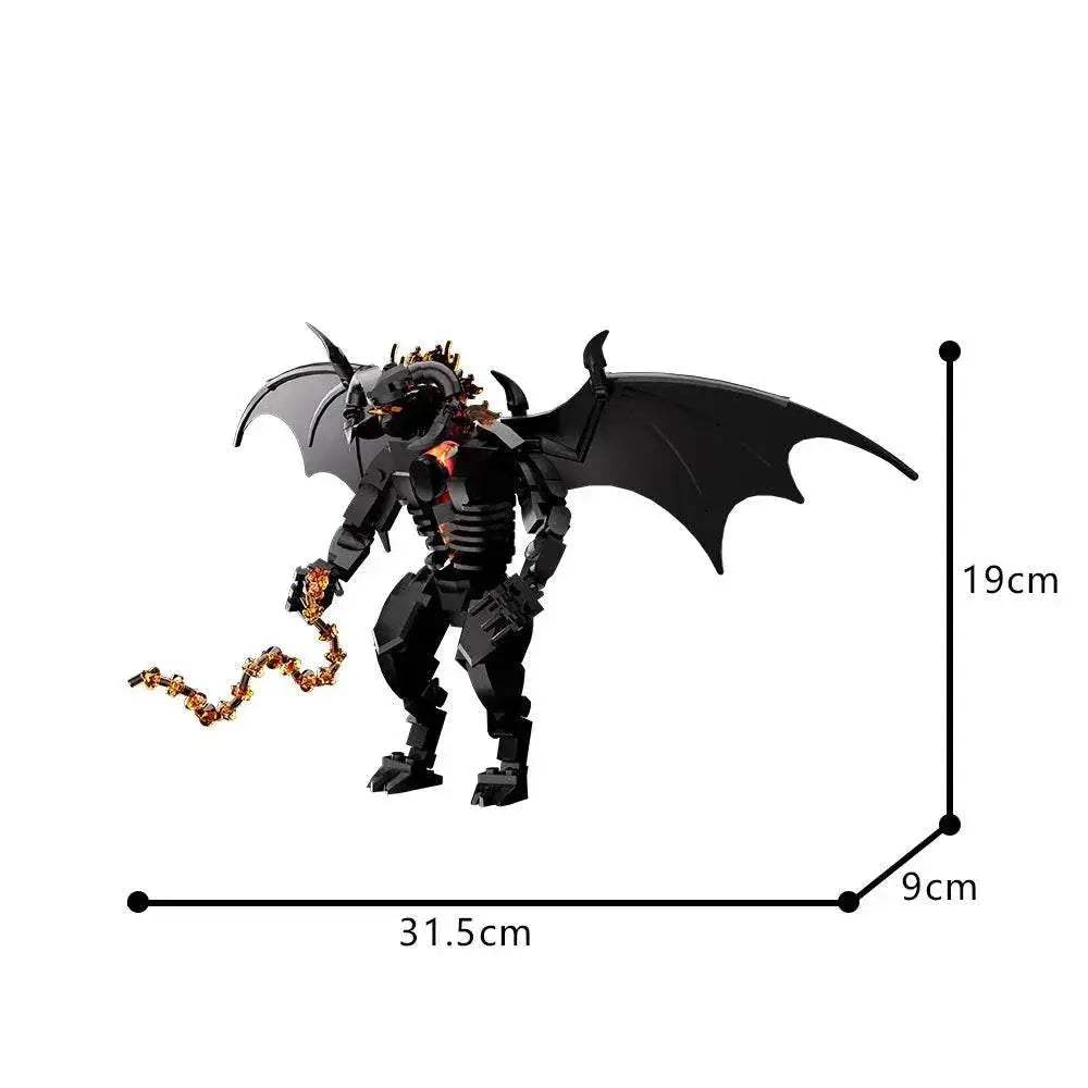 MOC Rings Movie Figure Balrog Model Building Blocks DIY Building Bricks MOC - ToylandEU
